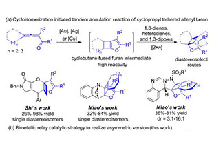 Bimetallic Relay Catalyzed Asymmetric Ring Isomerization/[4+2] Cyclization Tandem Reaction of Cyclopropenone