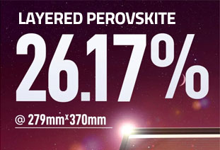 Efficiency 26.17% 279mm × 370mm, perovskite laminated component!
