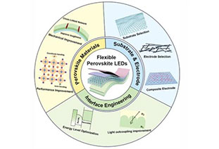 Characteristics and performance of flexible perovskite light-emitting diodes